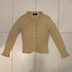 Pure Collection Cashmere Ruffle Edge Cardigan